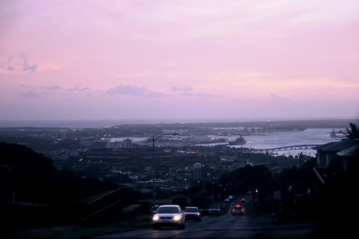 View from Aiea Heights to Pearl Harbor